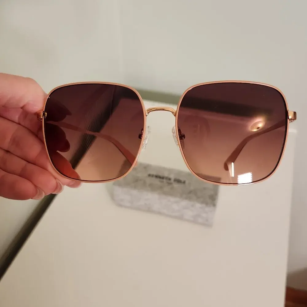 KENNETH COLE New York Sunglasses 28T, Shiny Rose Gold